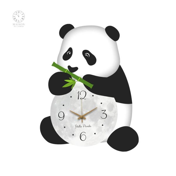 Horloge panda amusante pour égayer votre mur