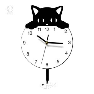 Horloge chat moderne, mélange parfait de fonctionnalité et style