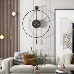 Horloge murale design moderne en bois élégant