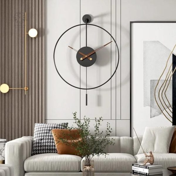 Horloge murale design moderne en bois élégant