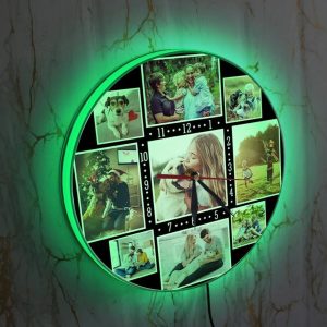 Horloge personnalisée avec inscription au choix