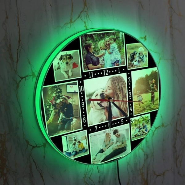 Horloge personnalisée avec inscription au choix