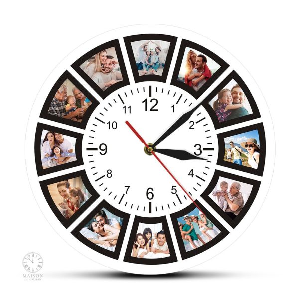 Horloge photo personnalisée pour un usage quotidien