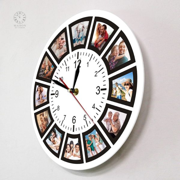 Horloge photo personnalisée pour un cadeau mémorable