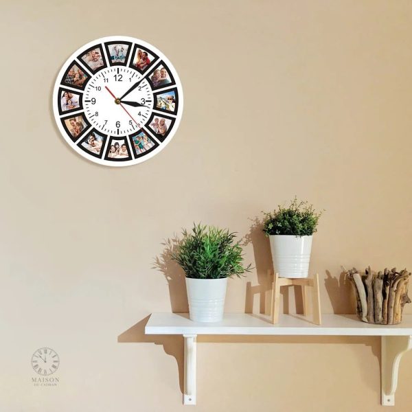 Horloge originale avec image personnelle intégrée