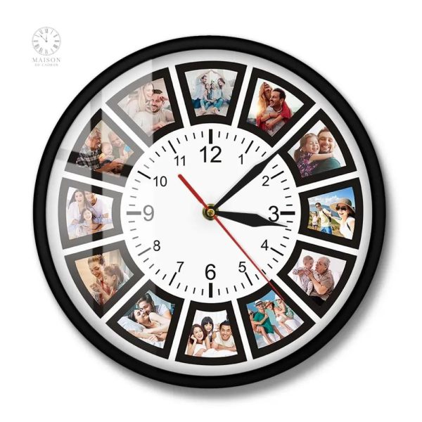 Horloge décorative personnalisée avec votre photo