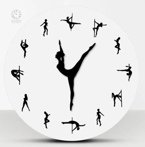 Horloge artistique sur le thème du pole dance