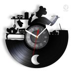 Horloge vinyle pour salle à manger au design élégant