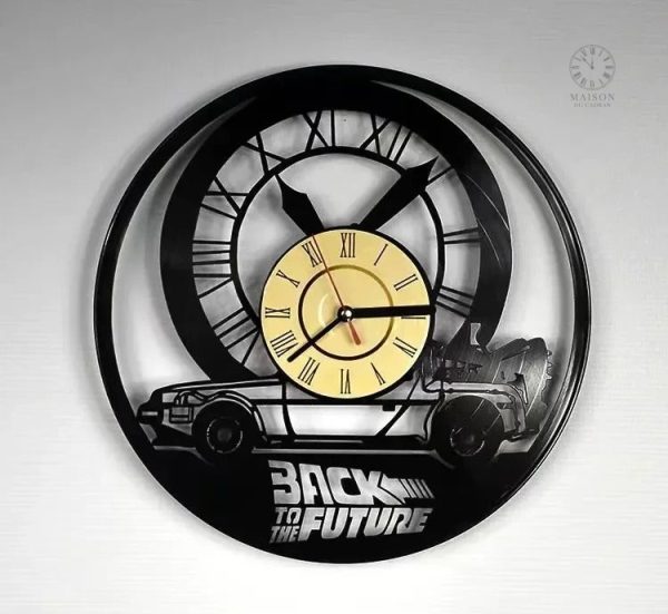 Horloge Retour Vers Le Futur en noir