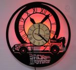 Horloge noire inspirée de Retour Vers Le Futur