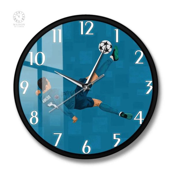 Horloge murale Ronaldo pour les fans de sport