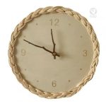 Horloge murale en rotin, style bohème et contemporain