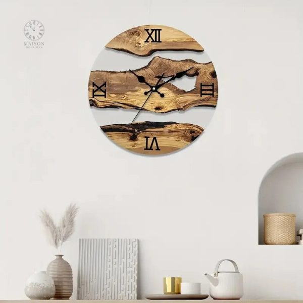 horloge-rustique-1 Horloge rustique avec chiffres romains élégants