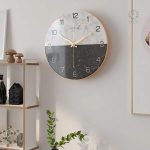 Horloge murale silencieuse en marbre design
