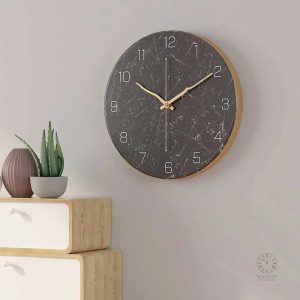 Horloge design marbrée sans bruit pour votre intérieur
