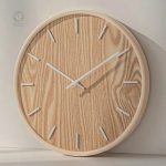 Accessoire décoratif scandinave, horloge sans tic-tac intemporelle