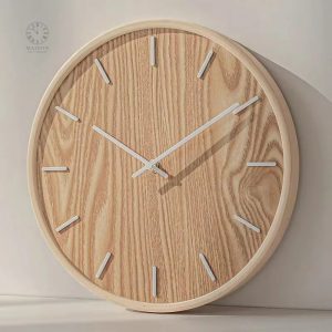 Accessoire décoratif scandinave, horloge sans tic-tac intemporelle