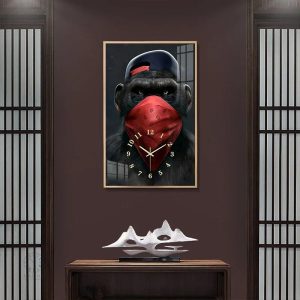 Horloge Singe design luxe murale