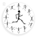 Horloge originale squelette, parfait pour un intérieur moderne