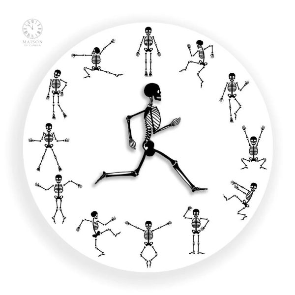 Horloge originale squelette, parfait pour un intérieur moderne