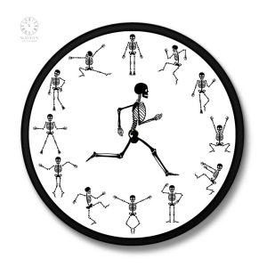 Horloge murale design squelette, alliant style et fonctionnalité