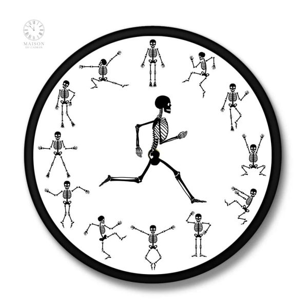 Horloge murale design squelette, alliant style et fonctionnalité