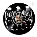 Horloge squelette murale design vinyle élégant