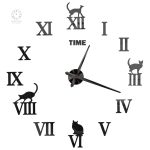 Accessoire horloge créatif pour les amoureux des chats