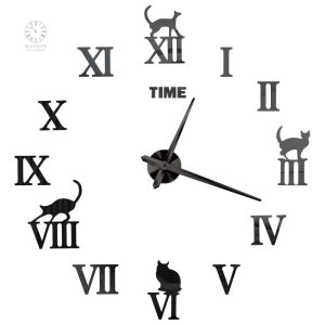 Accessoire horloge créatif pour les amoureux des chats