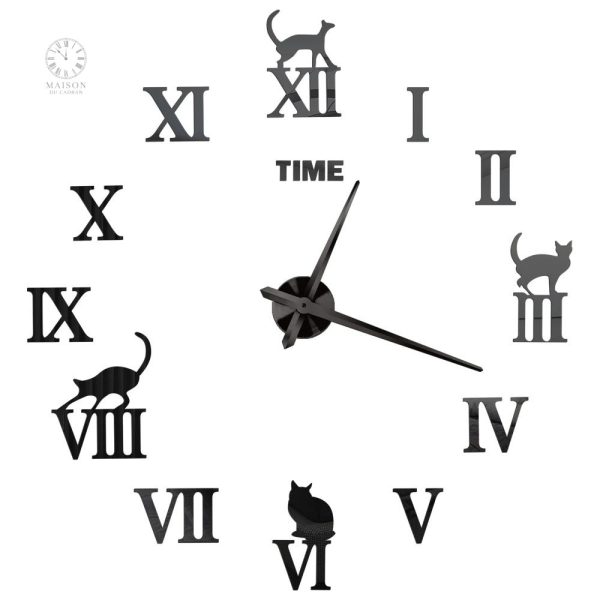 Accessoire horloge créatif pour les amoureux des chats
