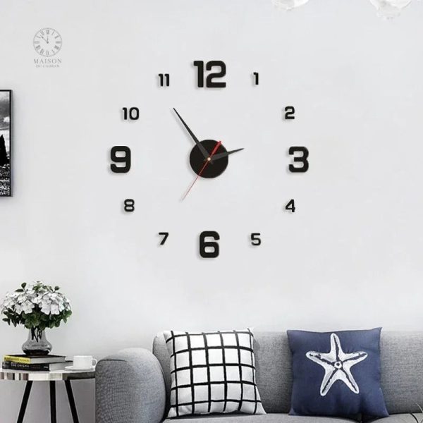 horloge-sticker-mural-1 Horloge Sticker Mural moderne et décorative pour intérieur
