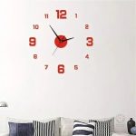 Horloge murale en sticker, design contemporain et élégant