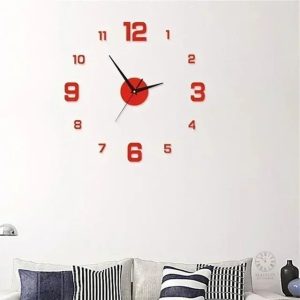 Horloge murale en sticker, design contemporain et élégant