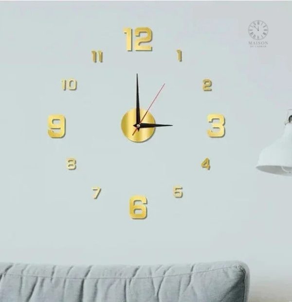 Horloge murale adhésive, ajout esthétique pour votre espace