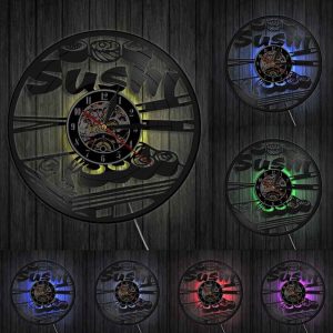 Horloge LED Sushi moderne et originale pour décoration intérieure