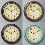 Horloge rétro avec cadran en métal et verre