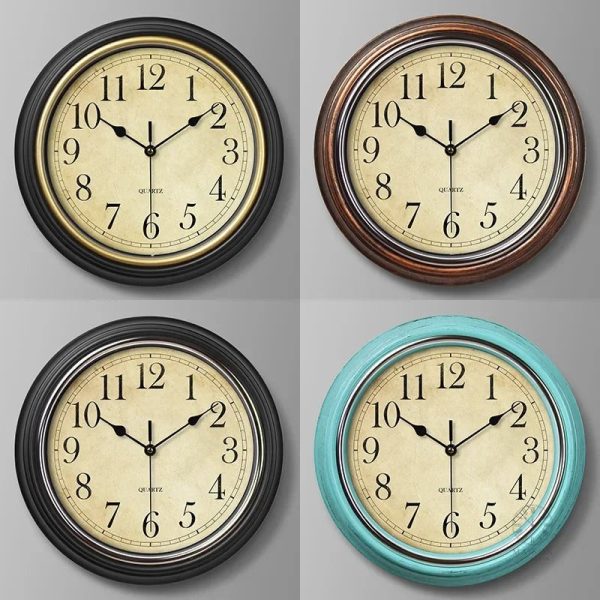 Horloge rétro avec cadran en métal et verre
