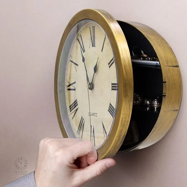 horloge-vintage-annee-70-1 Horloge vintage années 70 en bois et métal