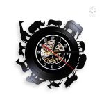 Horloge vinyle animaux d'Afrique décorative