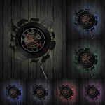 Horloge vinyle LED avec motifs d'animaux d'Afrique