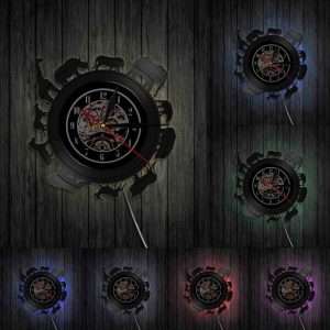Horloge vinyle LED avec motifs d'animaux d'Afrique