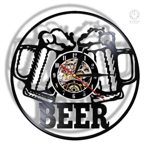 Horloge vinyle design bar