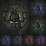 Horloge vinyle Bar avec éclairage LED