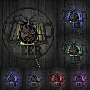 Horloge vinyle Bar avec éclairage LED