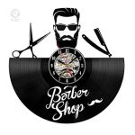 Horloge vinyle Barber au design unique et rétro