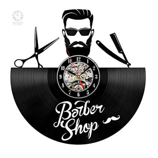 horloge-vinyle-barber-1 Horloge vinyle Barber au design unique et rétro