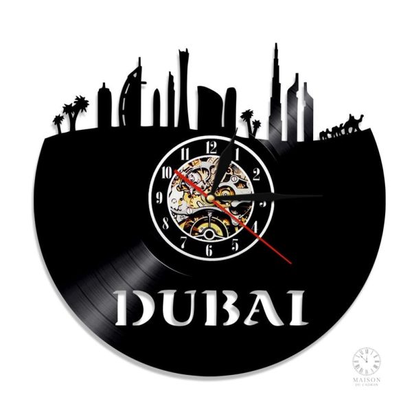 horloge-vinyle-dubai-1 Horloge vinyle Dubaï au design moderne et artistique