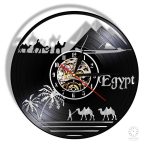 Horloge vinyle au design inspiré de l'Égypte antique