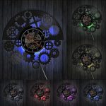 Horloge Vinyle Engrenage avec éclairage LED