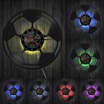 Horloge vinyle LED design football